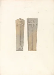 Estudios de dos tapas de ataúdes de iglesias de Norfolk